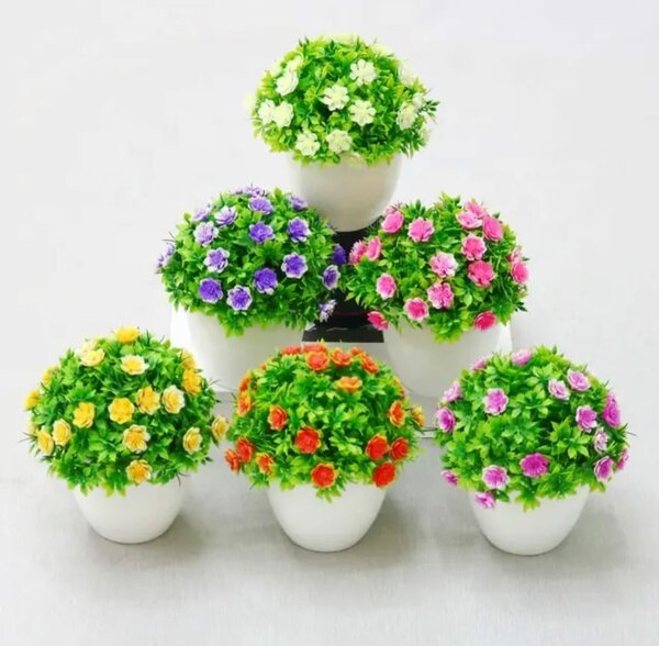 Pot de fleur artificielle