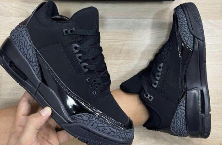 black sneakers