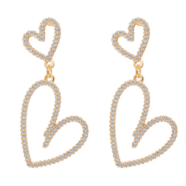 Boucle d'oreille en forme de cœur