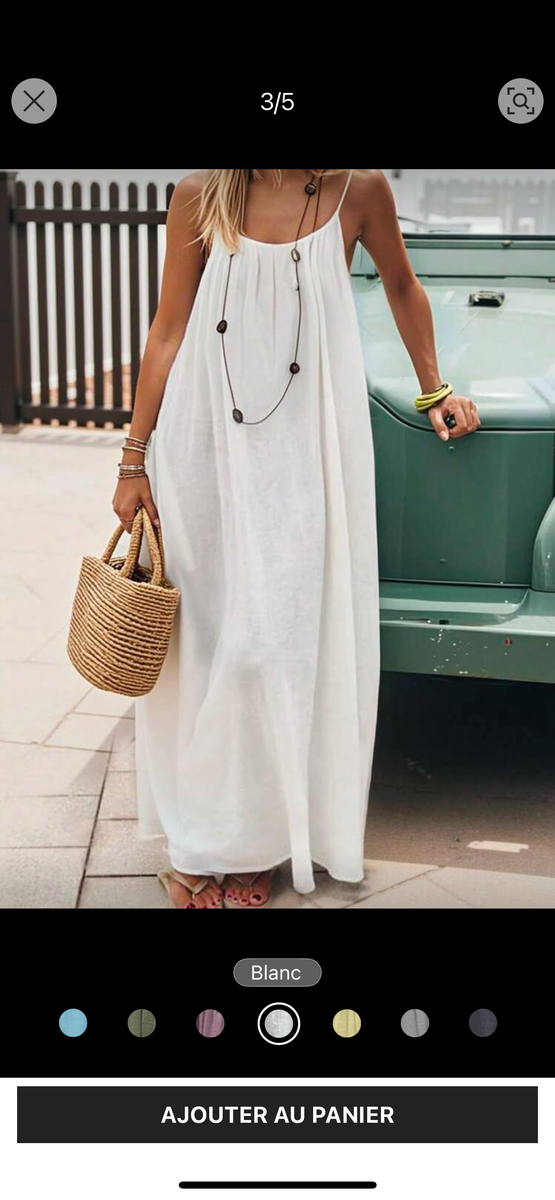 Robe longue d'été en lin