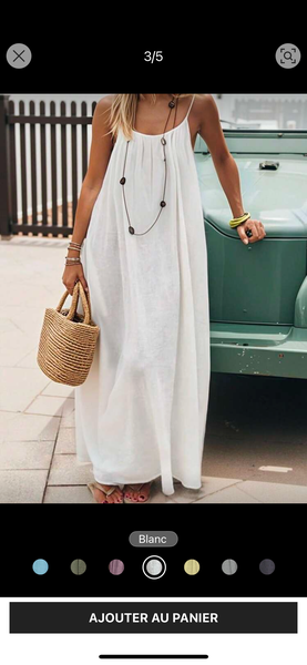 Robe longue d'été en lin