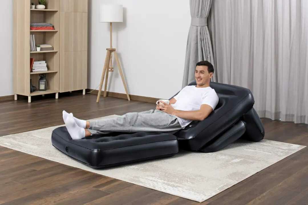Fauteuil ou matelas gonflable 02 en 1 avec pompe automatique