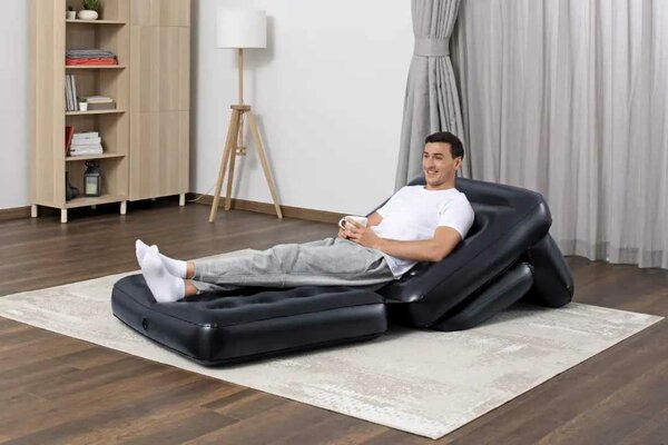 Fauteuil ou matelas gonflable 02 en 1 avec pompe automatique