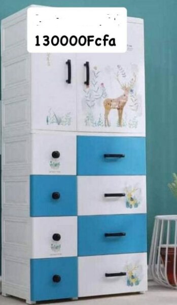 Commode armoire bleue pour chambre d'enfant 