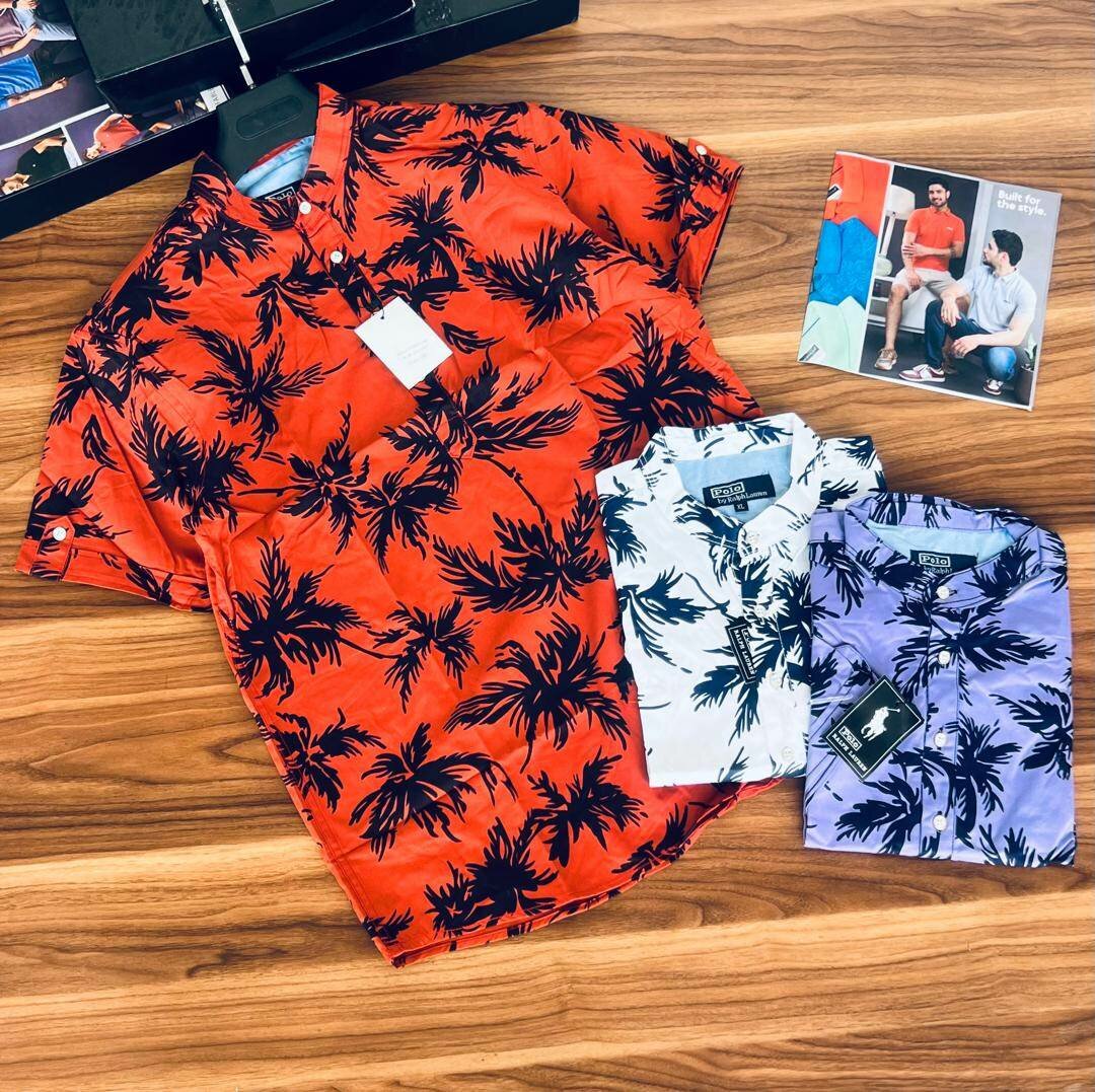 *FLOWER LINEN SHIRT
