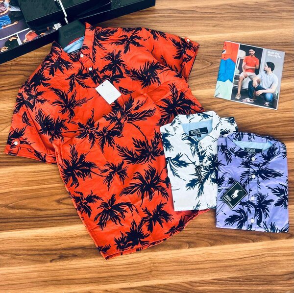 *FLOWER LINEN SHIRT
