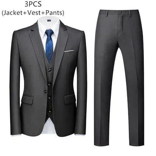 3 piece suits single breasted