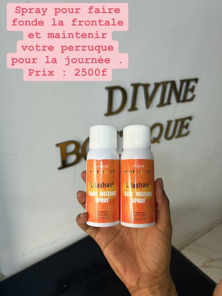 Spray pour faire fonde la frontale et maintenir votre perruque pour la journée