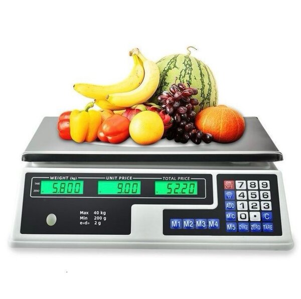Balance électronique de calcul des prix 40 kg/2 g, numérique