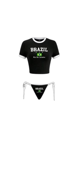 Ensemble Brésil Crop Top et Bikini