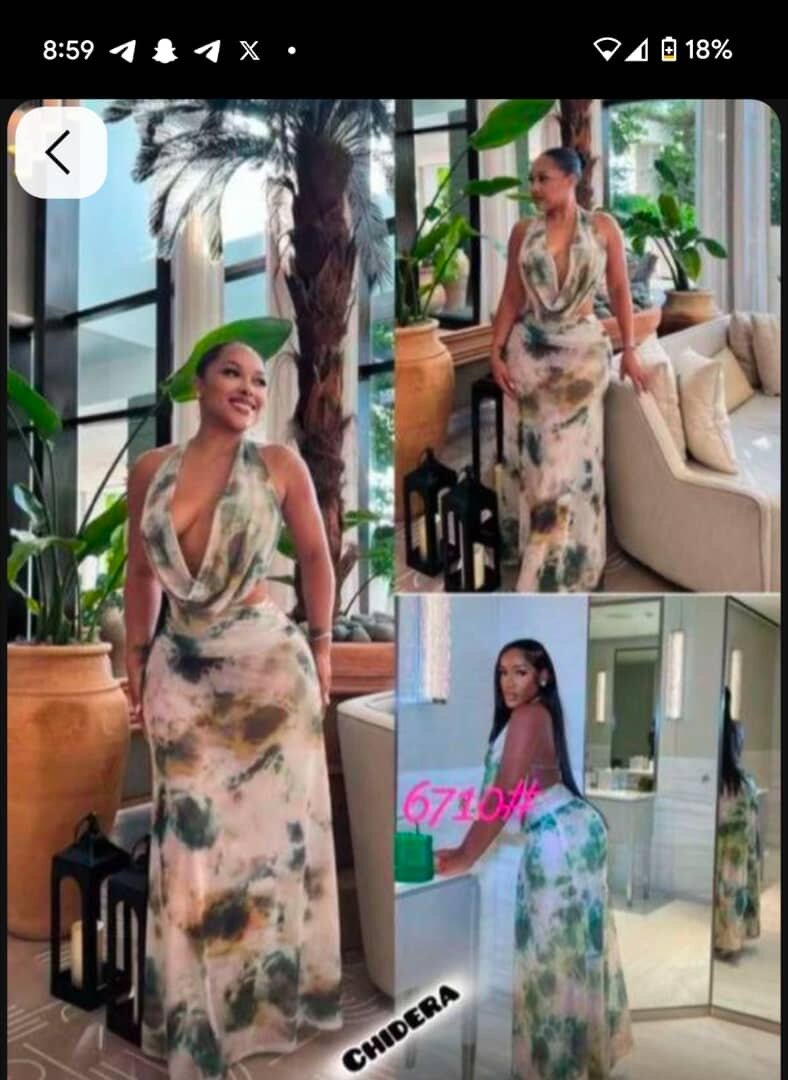 Robe Longue Élégante Imprimée