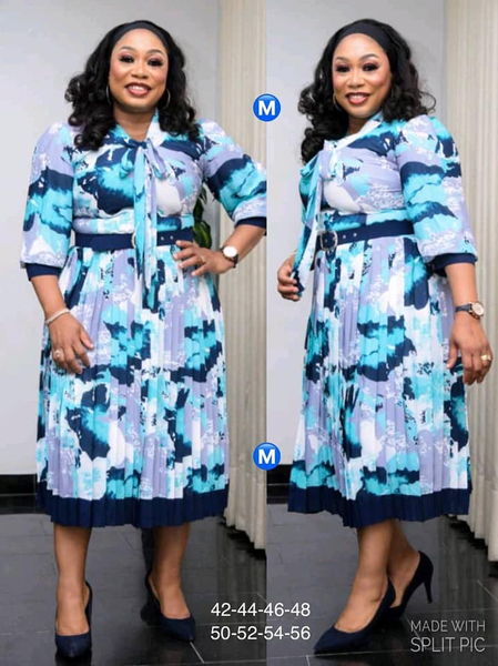 Robe blanc bleu