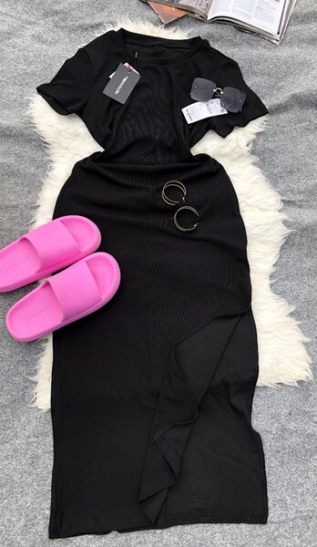 Black maxi dress