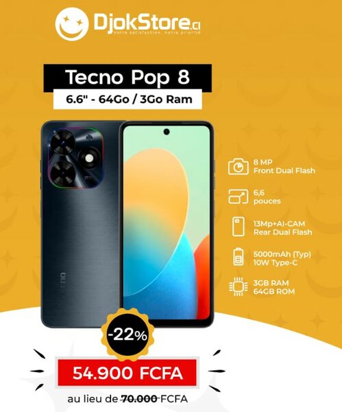 Tecno Pop 8