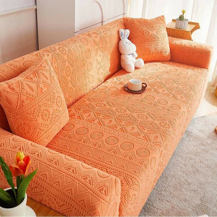 Housse de canapé jacquard