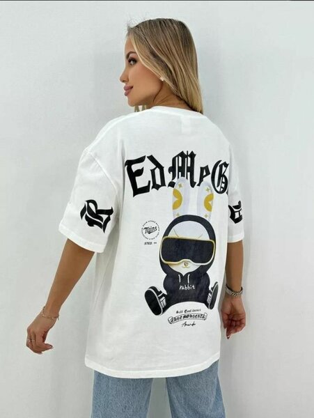 T-shirt Oversize Femme Imprimée