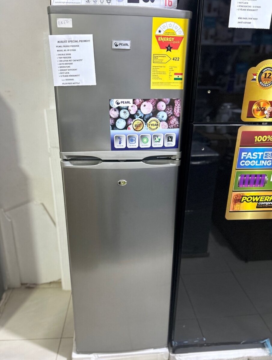 Pearl double door fridge model no PF - 2701X (166 litres)