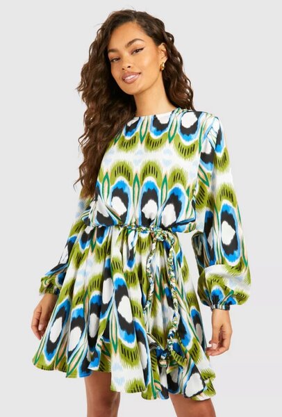 Belted smock dress