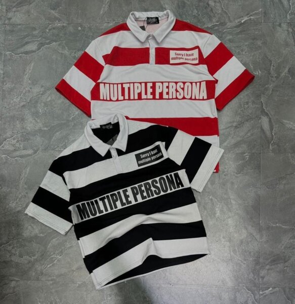 Polo rugby rayé graphique