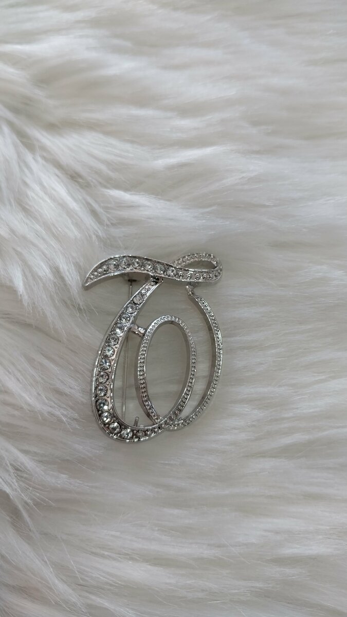Initial brooch pins