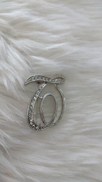 Initial brooch pins