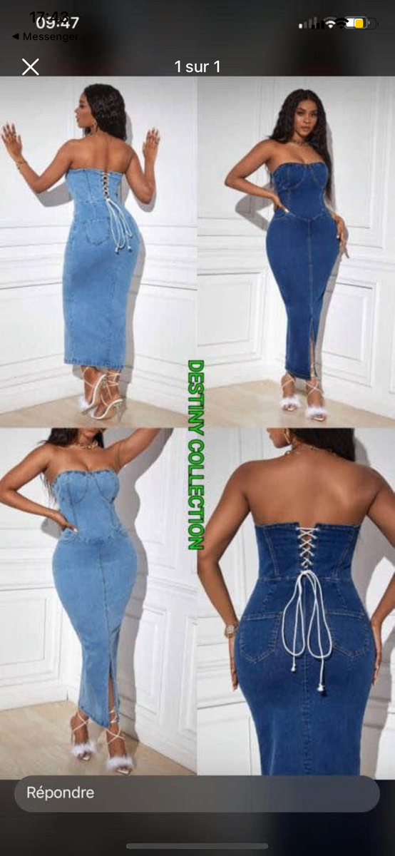 Robe en jeans