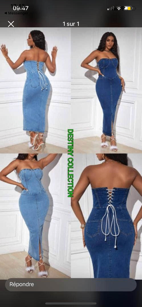 Robe en jeans