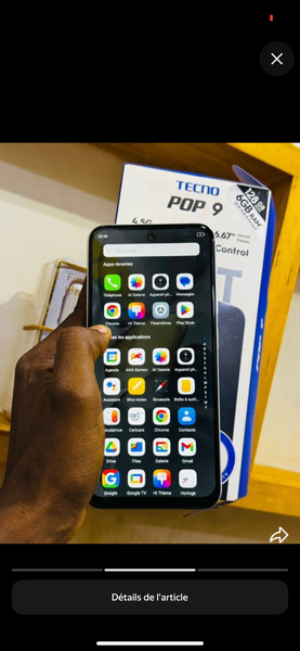 Smartphone Tecno Pop 9 128Go