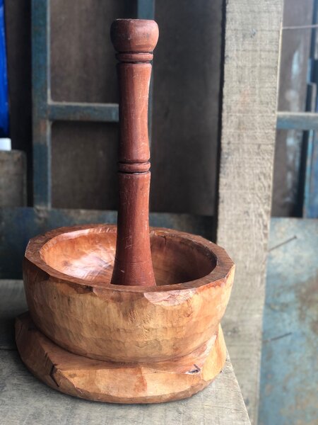Mortier et Pilon en Bois