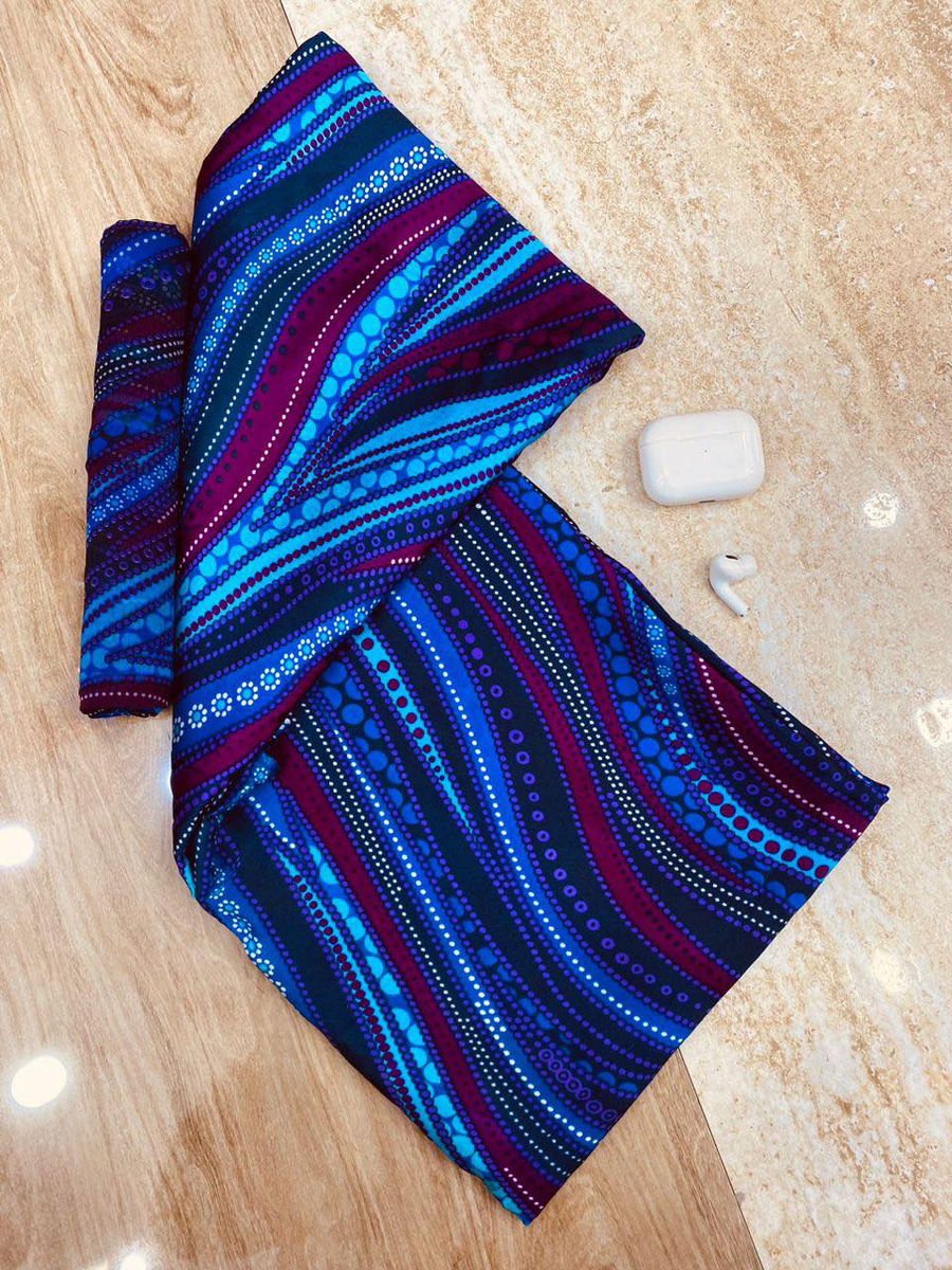 Tissu bleu