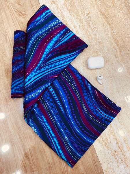 Tissu bleu
