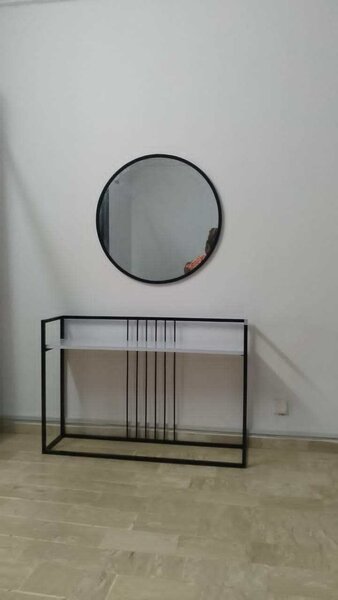 Table console moderne en métal
