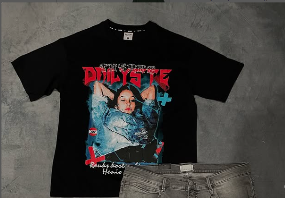 black t-shirt