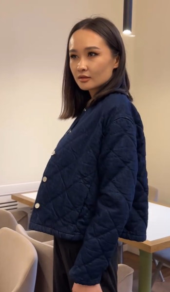 Джинсовый стёганый бомбер от ZARA