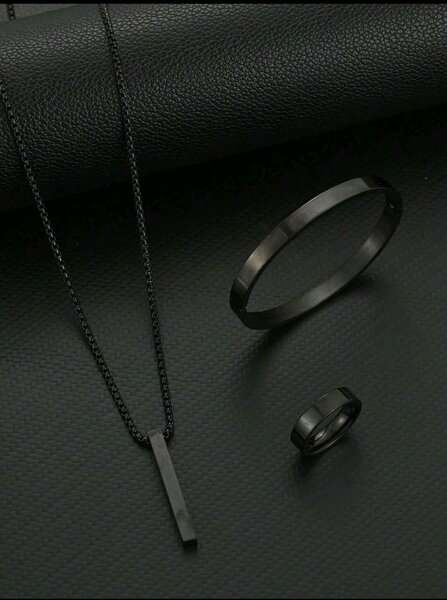 Set bijoux noir moderne