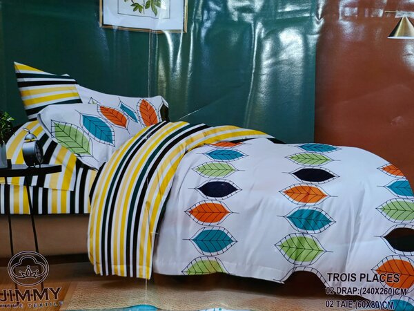 Draps plats 3places