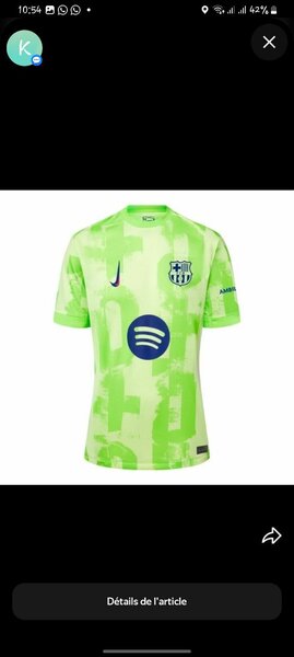 Maillot Barcelone vert