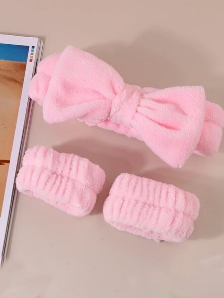 Set accessoires cheveux rose doux