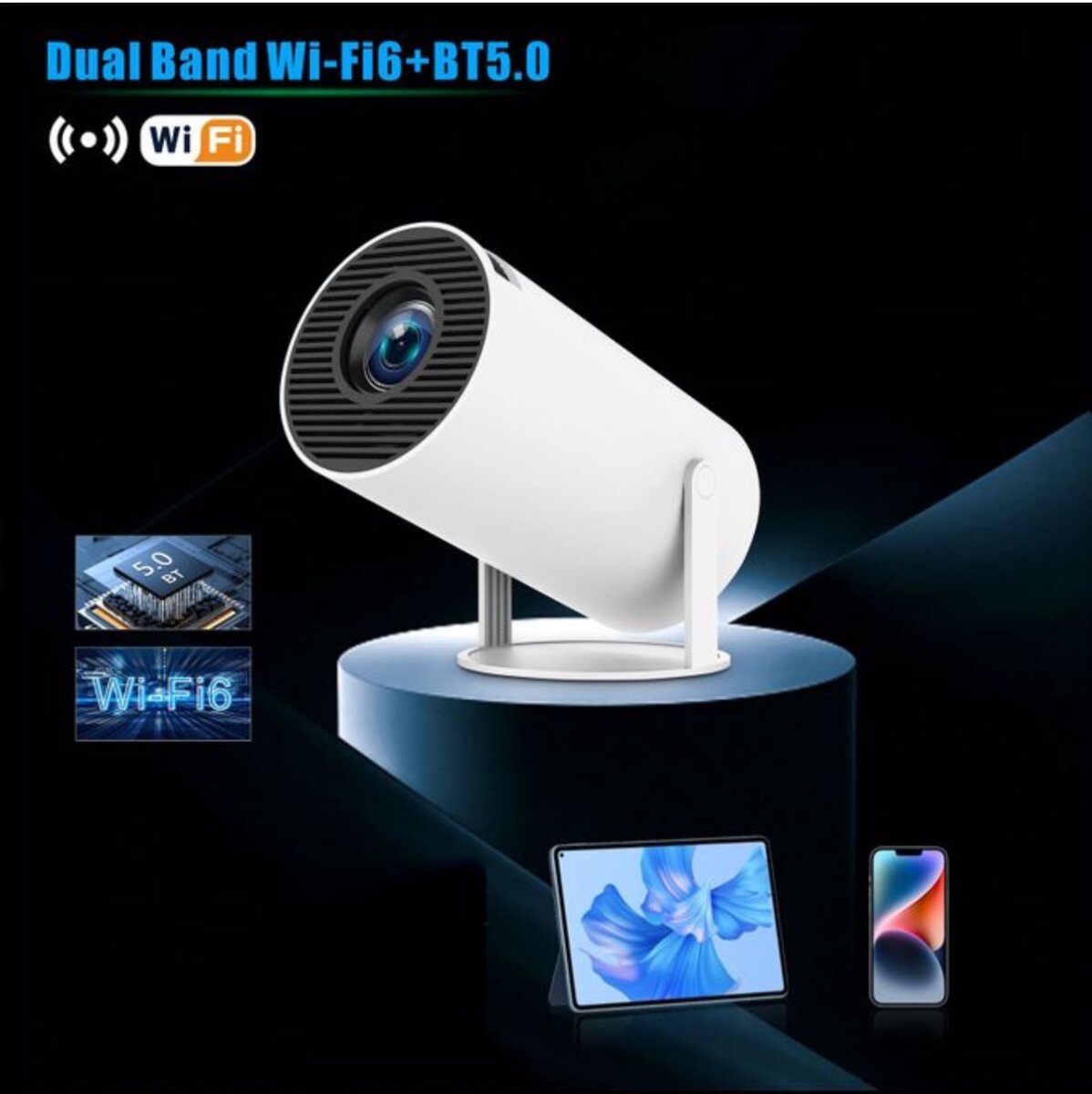 HY30OPRO Mini Projector HD 720P Hard Resolve 4K Support AV1