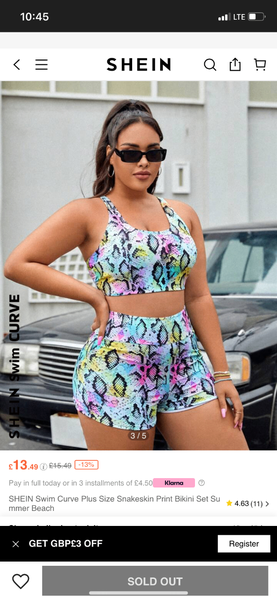 Two piece swimwear