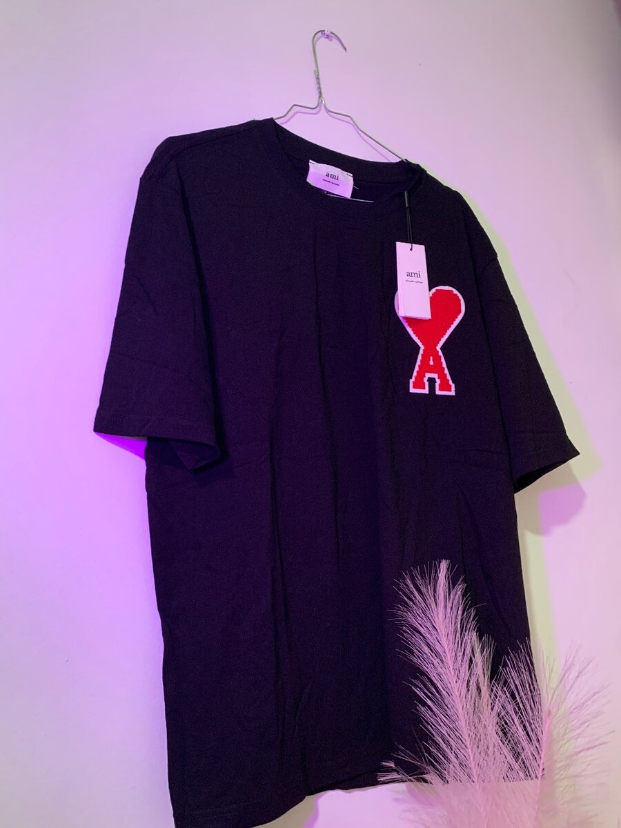 T-shirt en coton noir unisexe