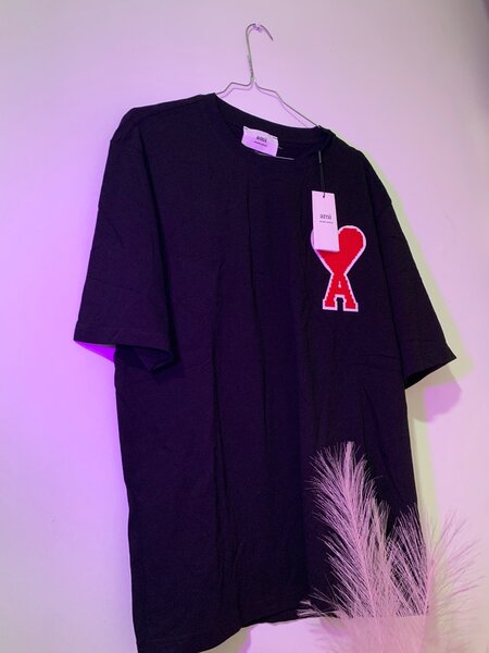 T-shirt en coton noir unisexe
