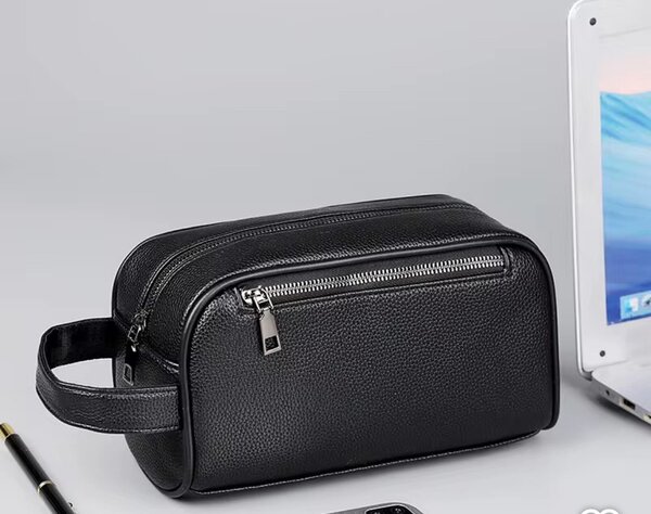 Trousse de toilette en cuir élégante