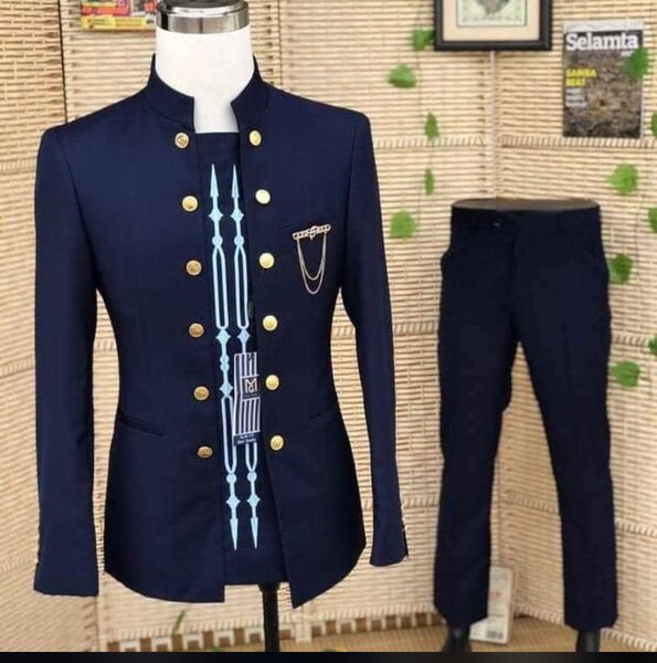 Blue safari suit