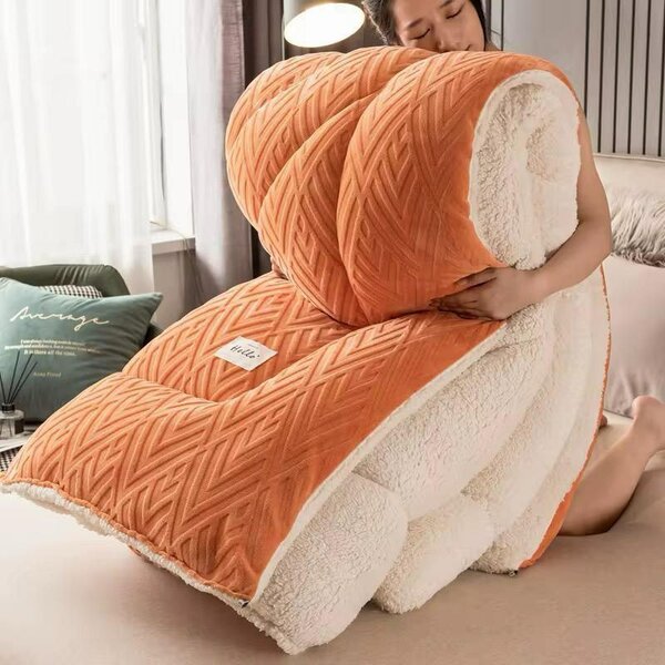 *6pcs set Milk Velvet Duvet*  Duvet 1pc Bedsheet 1pc Pillows