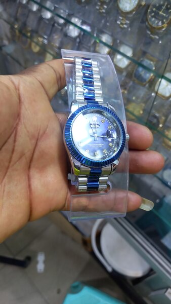 Stylish Blue Dial Watch