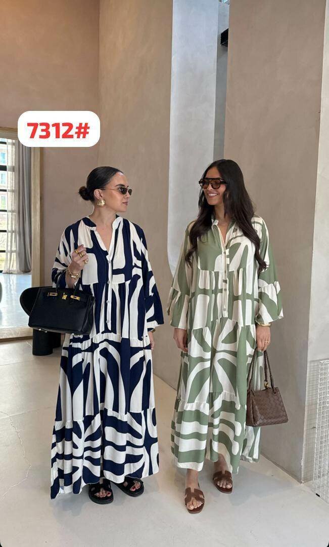 Robe longue à motifs élégants