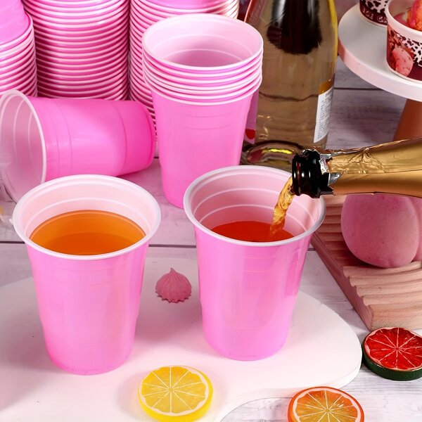 Lot de 50 gobelet jetable rose