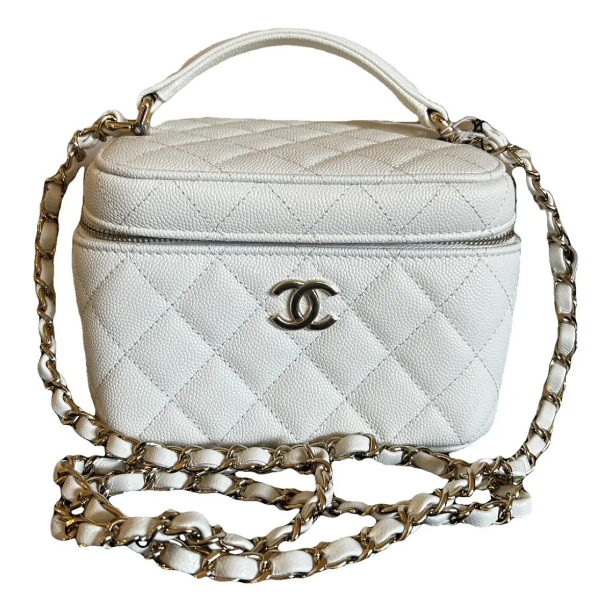 Sac vanity chanel cuir