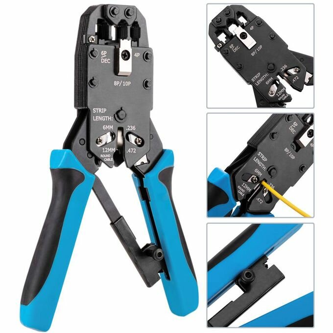 Pince A  Sertir Professionnelle - Bleu / Noir